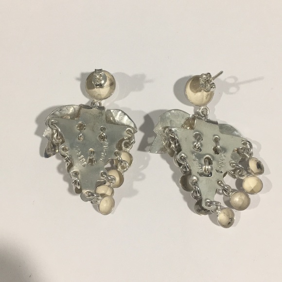 Sterling Silver Vintage Grape 🍇 Vine Earrings - Picture 5 of 5